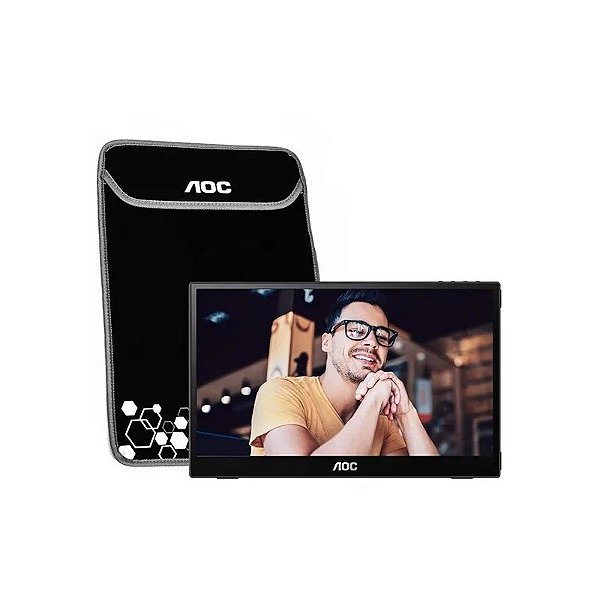Monitor Portátil AOC 16T3E de 15.6" Full HD 60Hz 4ms GTG com USB-C