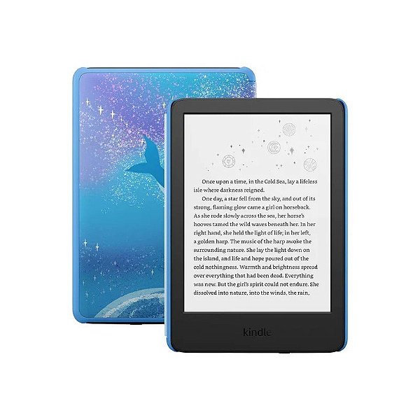 Livro Eletrônico Amazon Kindle Kids 2024 - 16GB - Wi-Fi - 6 Pol. - Space Whale