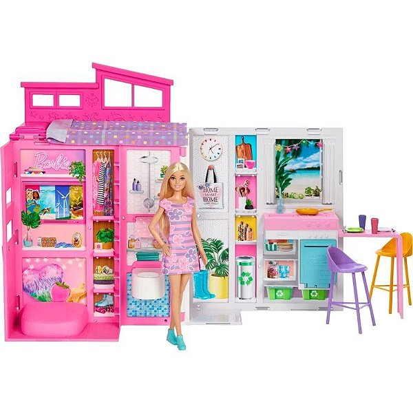 Boneca Barbie Áreas de Brincar Casa de Fugir Mattel - HRJ77