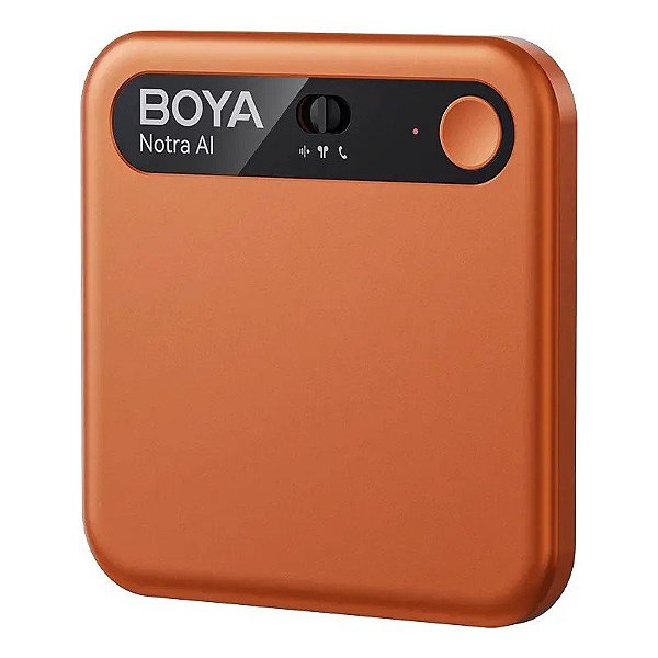 Gravador de voz Boya Notra AI Magnético 64GB - Laranja Cósmico