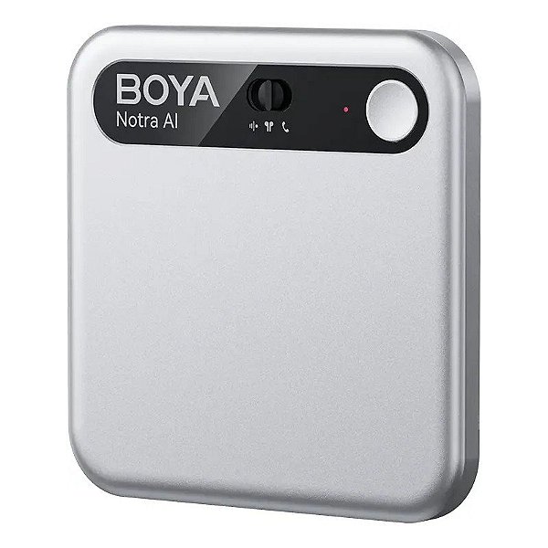 Gravador de voz Boya Notra AI Magnético 64GB - Prata