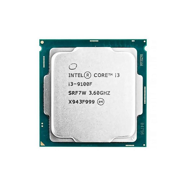 Processador OEM Intel LGA1151 i3 9100F 3,6GHz sem caixa, sem cooler, sem placa de vídeo