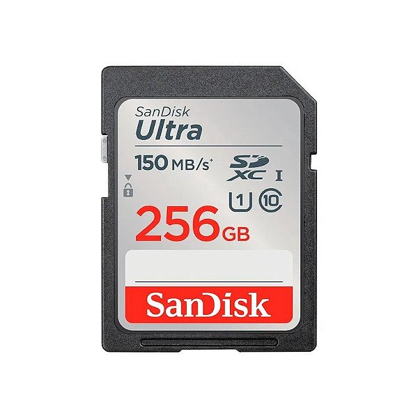 Cartão de Memória SanDisk Ultra SDHC 256GB 150 MB/s Classe 10 - SDSDUNC-256G-GN6IN
