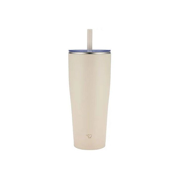 Copo Térmico Zojirushi SX-HA89HACMCOM com Canudo Encaixe Carro Inox 890ML - Bege
