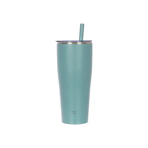 Copo Térmico Zojirushi SX-HA89HGM com Canudo Encaixe Carro Inox 890ML - Verde Água