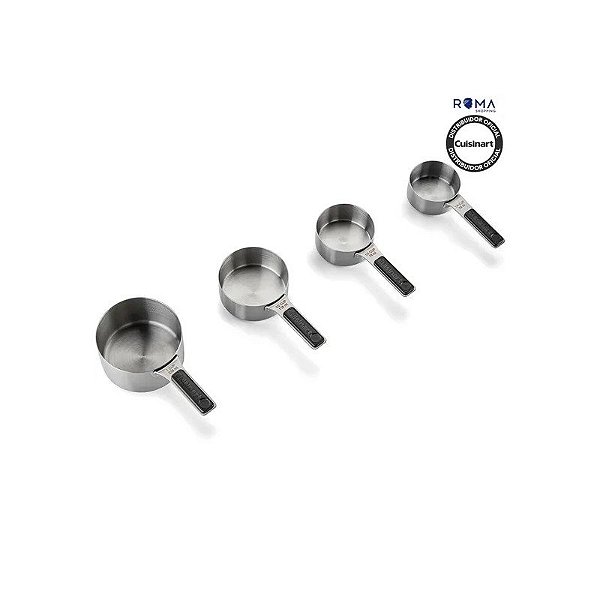 Kit de Copos Medidores Magnéticos Cuisinart CTG-00-4MMCC Inox - 4 Peças