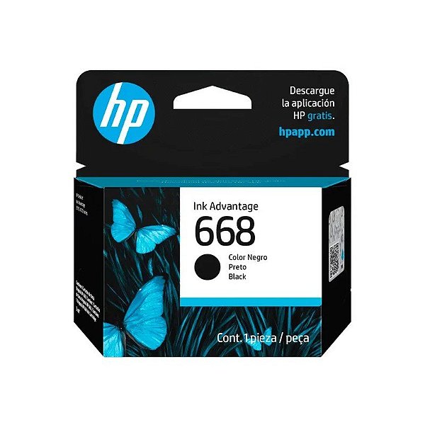 Cartucho HP 668 Preto 3ML - 7FP37VL