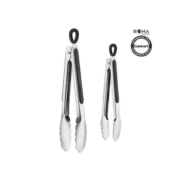 Kit Pegador de Cozinha Cuisinart CTG-00-2TNGC Aço Inoxidável com Trava 18/23CM - 2 Peças