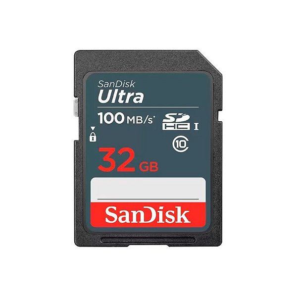 Cartão de Memória Sandisk Ultra SDHC 32GB 100 MB/s Classe 10 - Sdsdunr 032G GN3IN