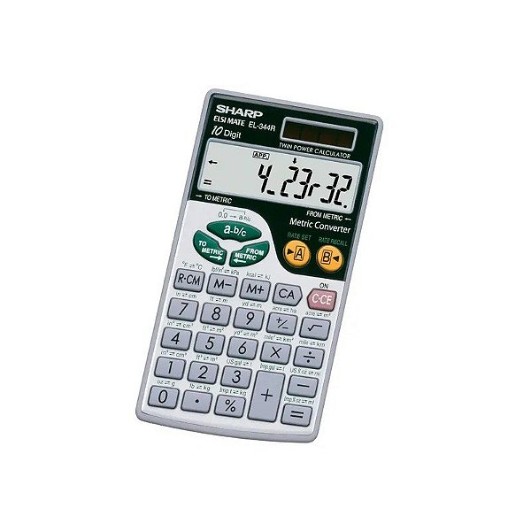Calculadora de Conversão Métrica Sharp EL-344RB - Prata