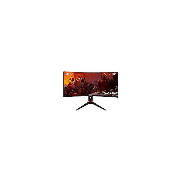 Monitor Gamer Teros TE-3412G 34" Uwqhd Curvo Va 180HZ / 1MS - Preto
