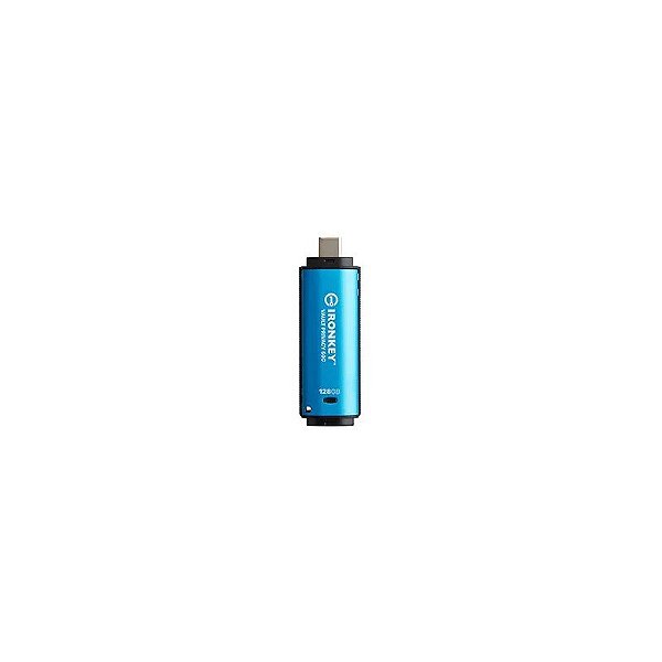 Pen Drive Kingston Ironkey Vault Privacy 50C 128GB USB-C 3.2 - Azul (IKVP50C/128GB)