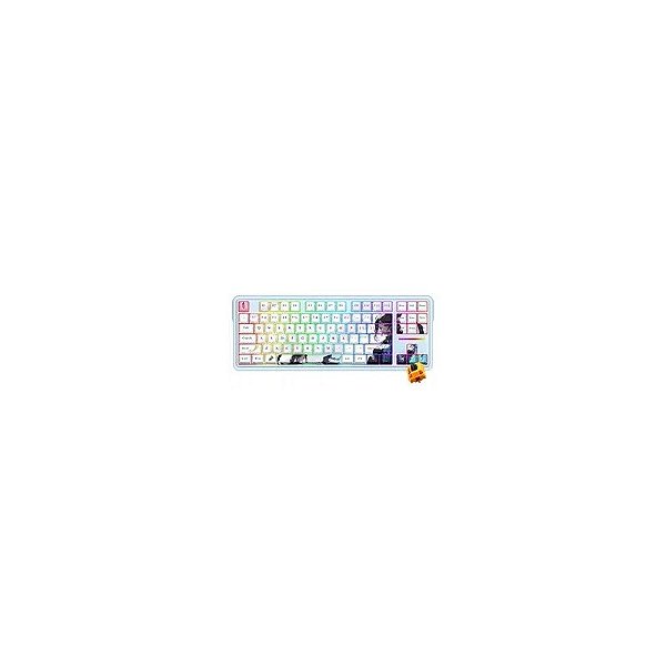 Teclado Gamer Mecânico Redragon K728AK-RGB-Pro Antonium Pro Wireless / RGB / Inglês - Azul