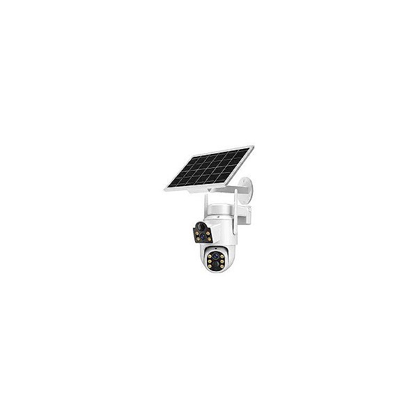 Câmera de Segurança Satellite A-CAM8013DS Painel Solar / Wi-Fi / 6MP - Branco
