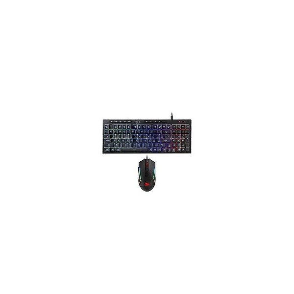 Teclado Gamer Redragon S141 Rylo Combo USB / RGB / Inglês - Preto