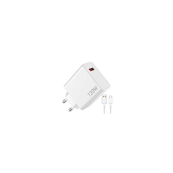 Carregador Tomada Xiaomi MDY-14-Ee USB-C / 120W - Branco + Cabo USB / USB-C