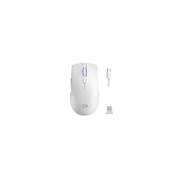 Mouse Gamer Redragon M618W-Lit Azzmach Wireless / Bluetooth Branco
