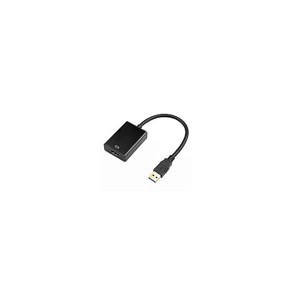 Cabo Adaptador USB 3.0 para HDMI Fêmea - Preto