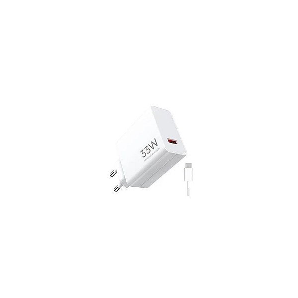 Carregador de Tomada Xiaomi MDY-16-Ef / 33W - Branco + Cabo USB / USB-C