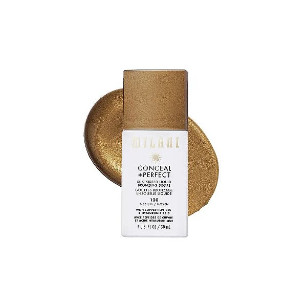 Base Bronzeadora Líquida Milani Conceal + Perfect Sun Kissed - #120 Medium - 30ML