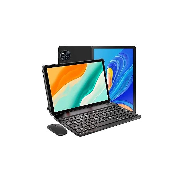 Tablet Doogee U11 Vip Edition 128GB/4GB Ram de 10,95" 13MP/5MP - Preto Obsidiana + Teclado Inglês + Capinha Cinza