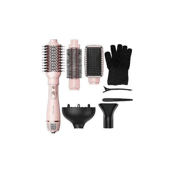 Escova Elétrica Wavytalk 639S Air Sculp 5 em 1 com 900 Watts 220 - 240V ~ 50/60 HZ - Rosa