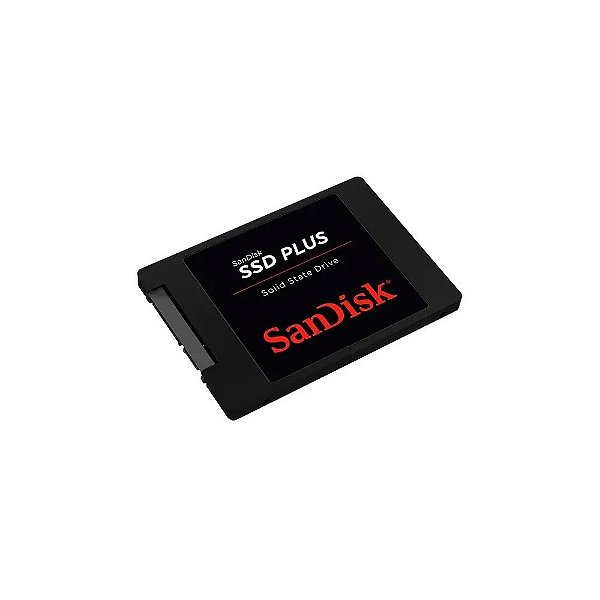 SSD de 480GB Sandisk Plus SDSSDA-480G-G26 535 MB/s Leitura - Preto