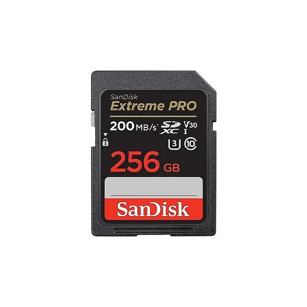 Cartão de Memória SD de 256GB Sandisk Extreme Pro SDSDXXD-256G-GN4IN Preto
