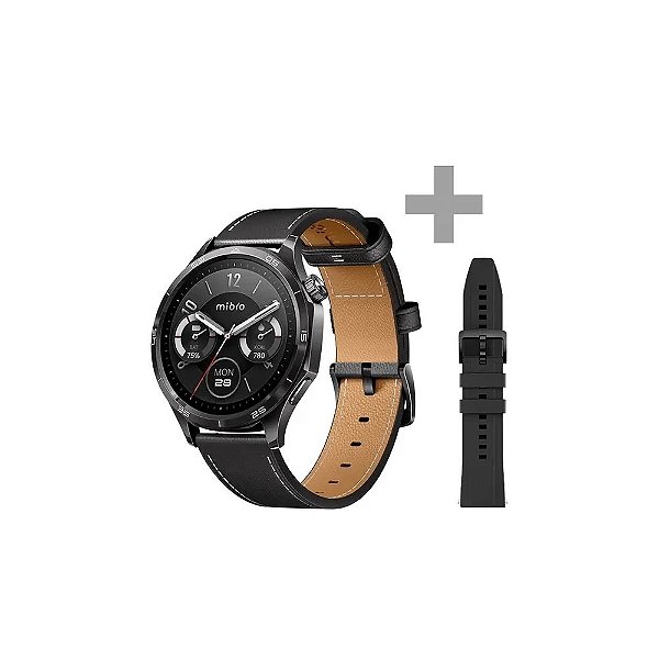 Relógio Mibro GT XPAW026 com GPS/Bluetooth - Cinza/Preto + Pulseira