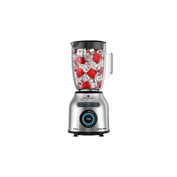 Liquidificador Electrobras Cristal Prime EBL-10 1200 Watts 1.8 Litros 8 Velocidades + Pulsar 127V ~ 60 Hz - Preto/Prata