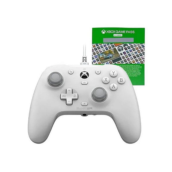 Controle Gamesir G7 He para PC/Xbox - Branco/Cinza + Game Pass Ultimate