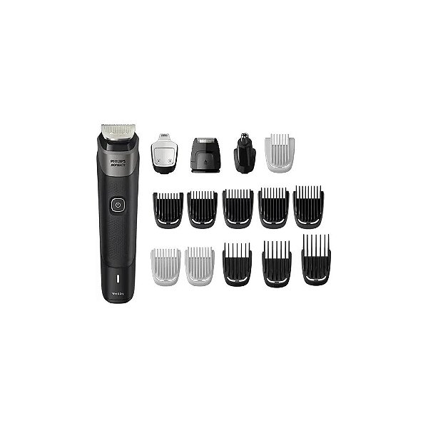 Aparador de Pelos Philips Norelco Multigroom 5000 MG5900/49 Portátil - Preto/Cinza