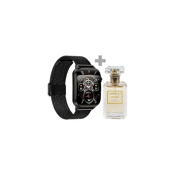 Kit Relógio G-Tide S6 Pro com Bluetooth - Preto + Perfume Ambos 30 ML