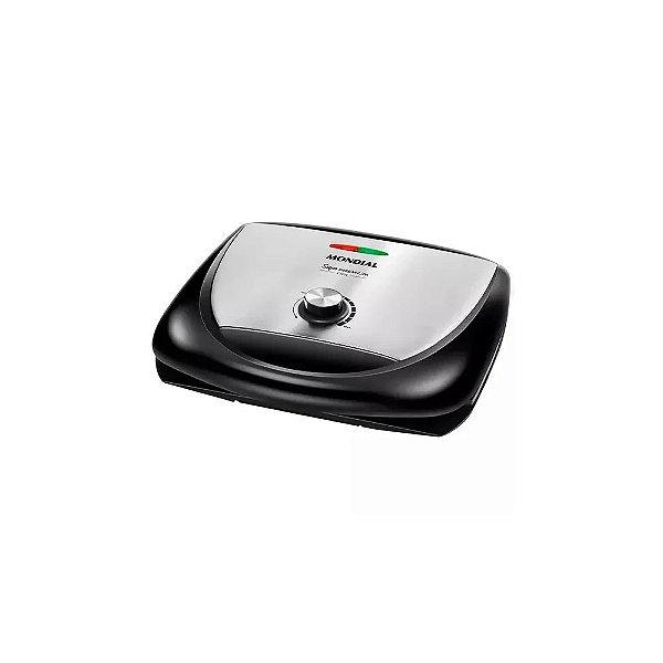 Grill Mondial Super Premium Inox G-09 1.700 Watts Antiaderente 220V ~ 50/60 Hz - Prata/Preto