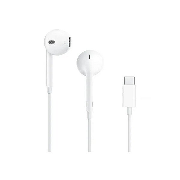 Fone de Ouvido Apple Earpods A3046 MYQY3AM com Microfone - Branco