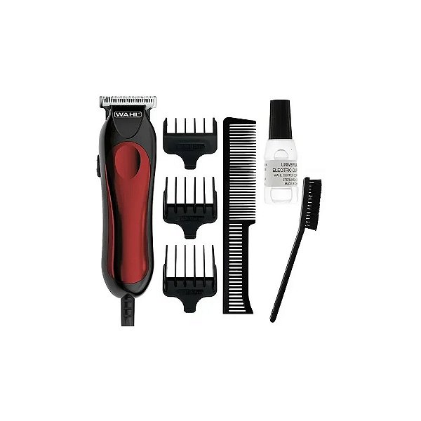 Máquina de Cortar Cabelo Wahl T-Pro 9307-300 Bivolt - Preto/Vermelho