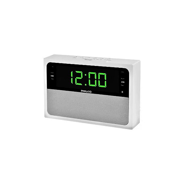 Rádio Relógio Philco PAR1018BT-GR com FM e Bluetooth Bivolt - Branco