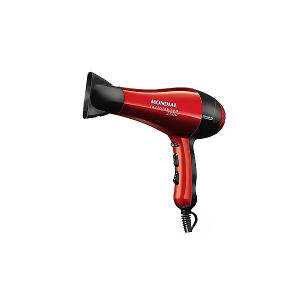 Secador de Cabelo Mondial Infinity Ion 2500 SC-12 2000 Watts 127V ~ 60Hz - Vermelho/Preto