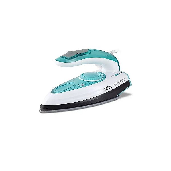 Ferro de Passar Britânia Travel Cerâmico de 1200 Watts Antiaderente + Spray Bivolt - Branco/Azul