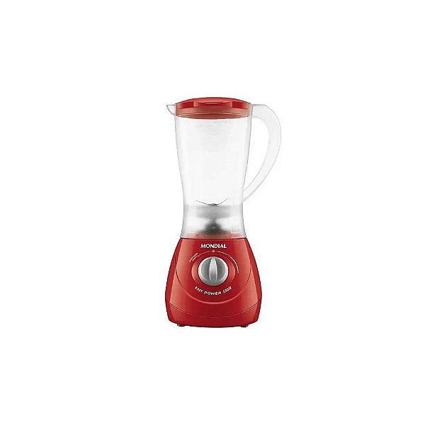 Liquidificador Mondial Easy Power L-550-R 550 Watts 2 Velocidades + Pulsar 127V ~ 60Hz - Vermelho/Cinza