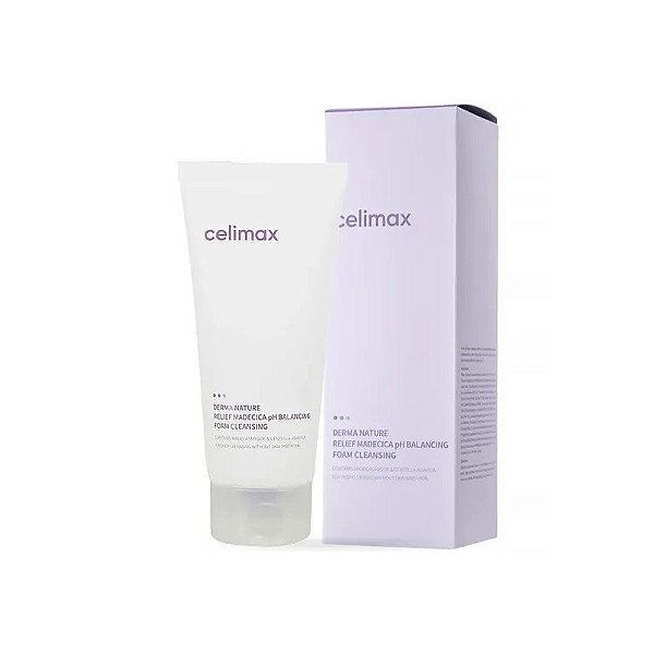 Limpador Facial Celimax Derma Nature Relief Madecica PH Balancing Foam de 150ML