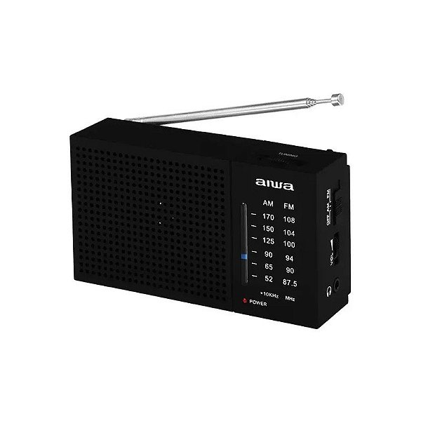 Rádio Portátil AM/FM Aiwa AWFML2 0.3 Watts RMS A Pilha - Preto