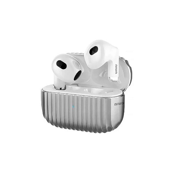Fone de Ouvido Sem Fio Aiwa AWTWSGM1S - Branco/Prata