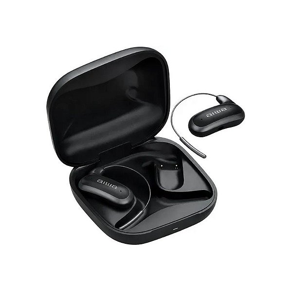 Fone de Ouvido Sem Fio Aiwa Ows Open AWG10B - Cinza