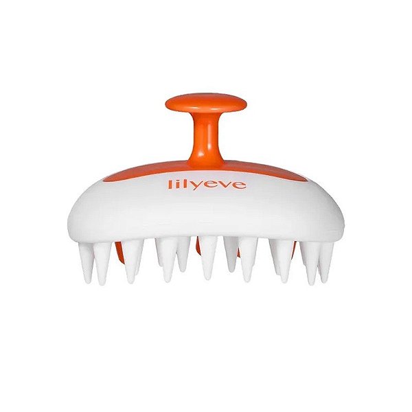 Escova Massageadora Lilyeve 2Way Gua Sha - Branco/Laranja