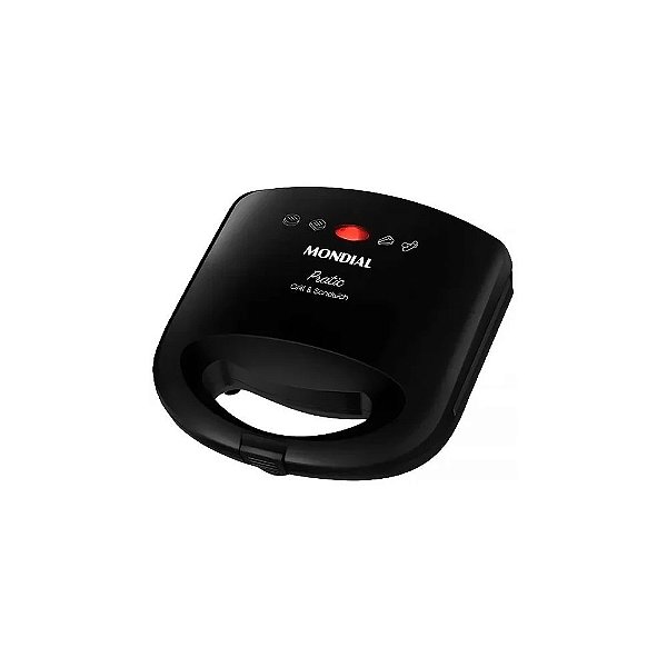 Sanduicheira e Grill Mondial Practic SN-01 750 Watts 220 ~ 50/60 HZ - Preta