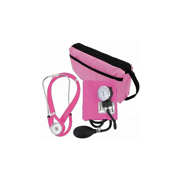 Aparelho de Pressão Sanguínea Analógico More Fitness MF-225 Rosa
