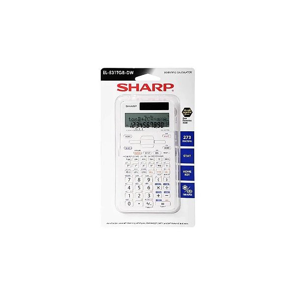 Calculadora Científica Sharp EL-531TGB-DW com 273 Funções - Branca