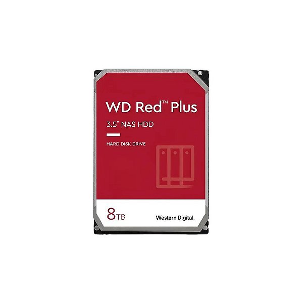 Disco Rígido Interno Western Digital WD Red Plus Nas 8 TB (WD80EFPX)