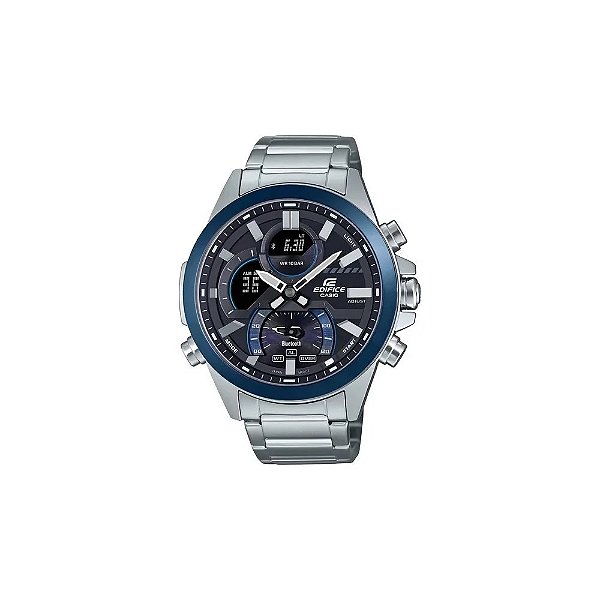 Relógio Casio Edifice Standard Chronograph ECB-30DB-1ADF Analógico/Digital Masculino - Prata/Azul